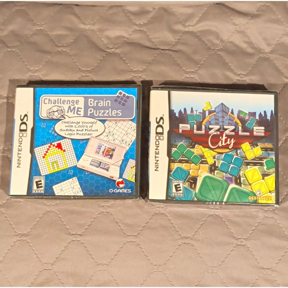 O-Games Challenge Me: Brain Puzzles & Puzzle City (Nintendo DS) E-Everyone